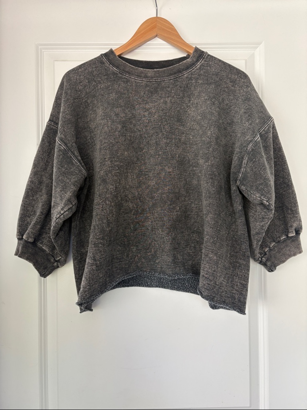 Rachel Comey Washed Charcoal Crewneck Sweatshirt